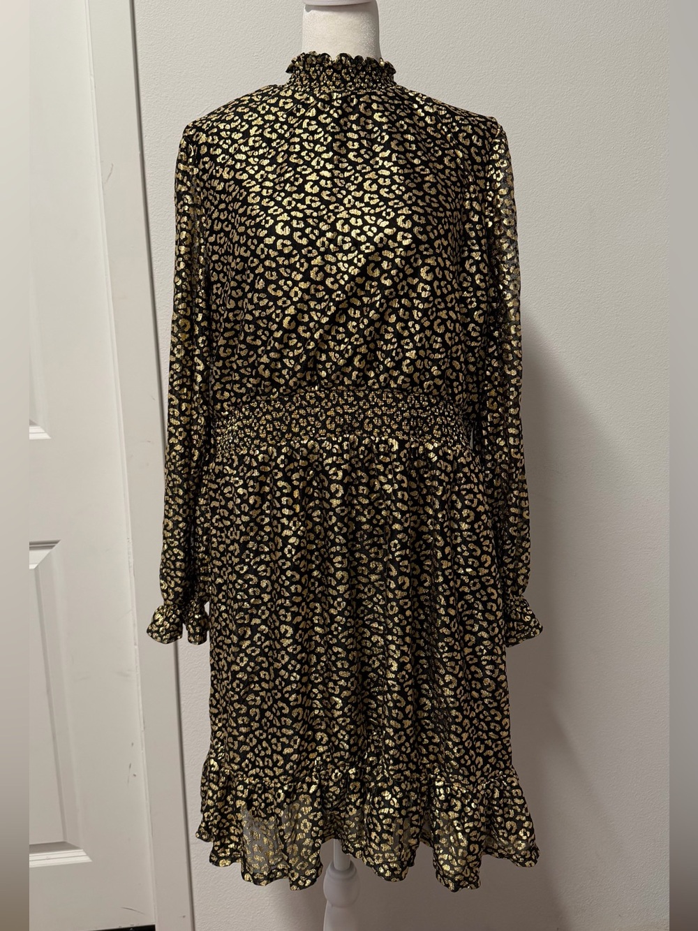 Alice + Andrew XL Metallic Leopard Print Dress